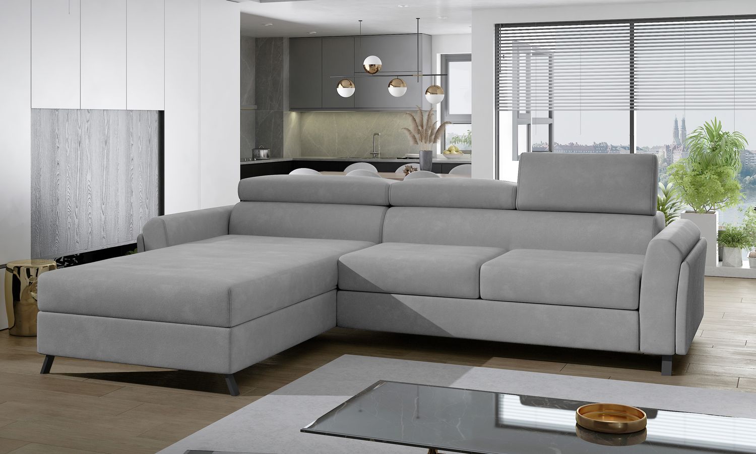 Corner Sofa Mariall 2 | size: Width: 300cm, Height: 98cm, Depth: 190cm | color: Monolith | image: 1 | variant: 1016113