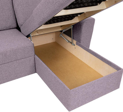 Corner Sofa Market Harborough | size: Width: 242cm, Height: 92cm, Depth: 168cm | color: Pink | image: 6 | variant: 1000326