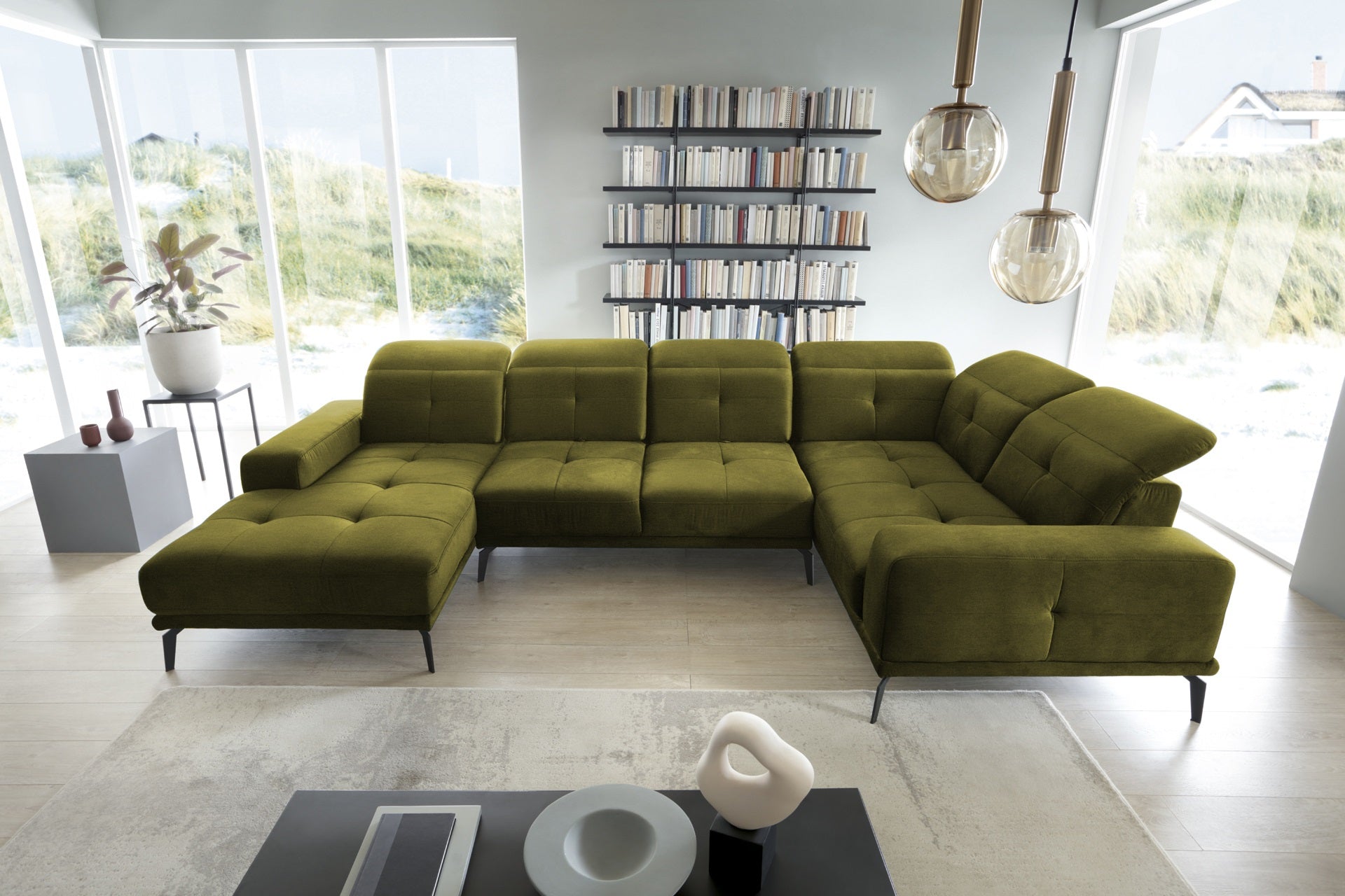 Corner Sofa Neviro 104 | size: Width: 350cm, Height: 77cm, Depth: 201cm | color: Nube | image: 1 | variant: 1015035