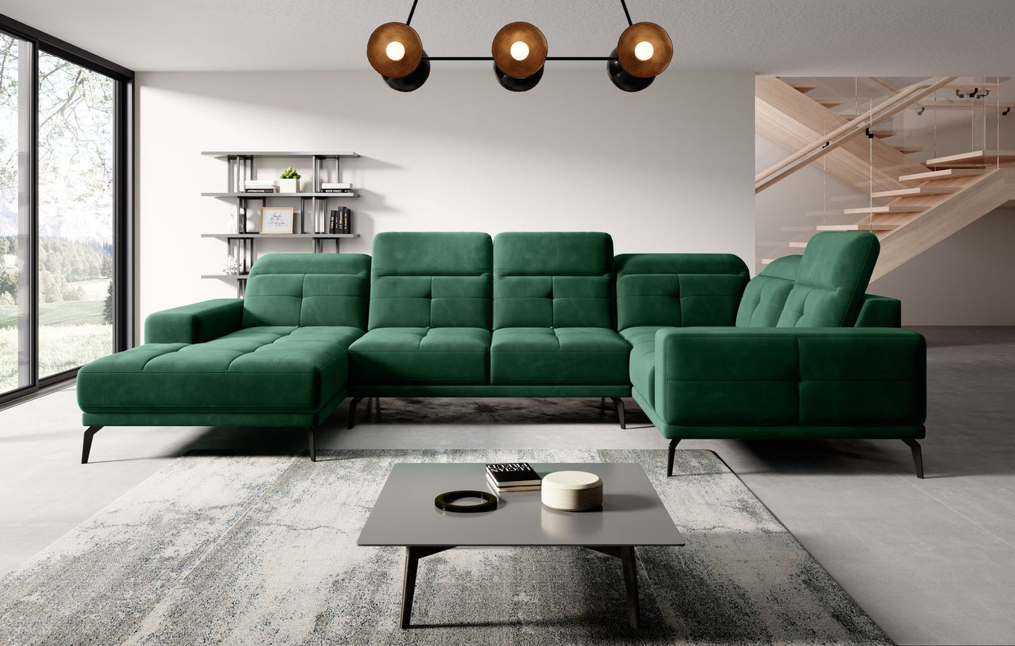 Corner Sofa Neviro 108 | size: Width: 350cm, Height: 77cm, Depth: 201cm | color: Nube | image: 1 | variant: 1015039