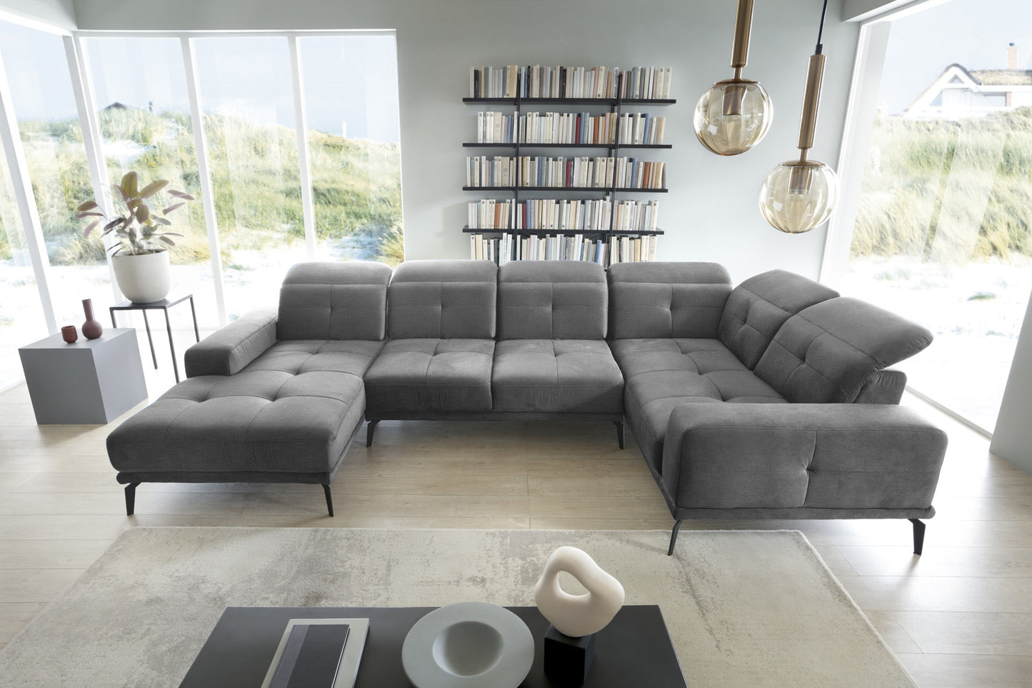 Corner Sofa Neviro 61 | size: Width: 350cm, Height: 77cm, Depth: 201cm | color: Nube | image: 1 | variant: 1014992