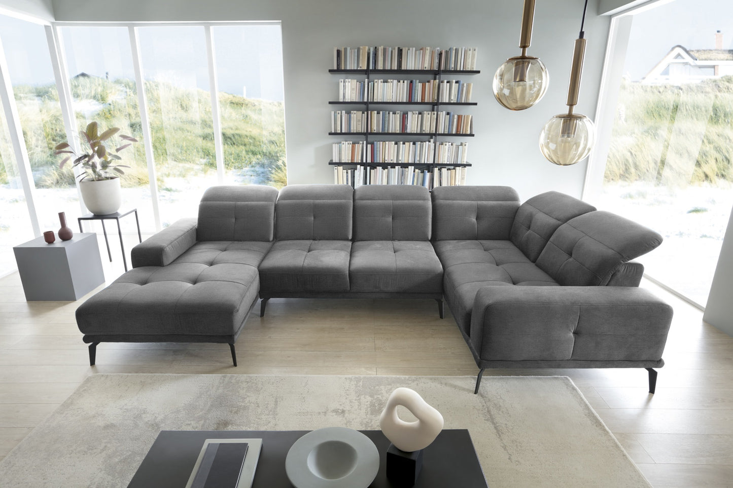 Corner Sofa Neviro 65 | size: Width: 350cm, Height: 77cm, Depth: 201cm | color: Nube | image: 1 | variant: 1014996