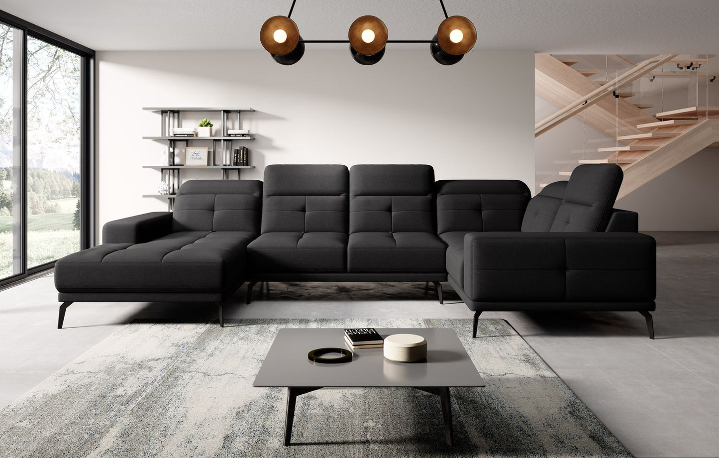 Corner Sofa Neviro 88 | size: Width: 350cm, Height: 77cm, Depth: 201cm | color: Vero | image: 1 | variant: 1015019