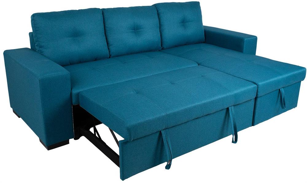 Corner Sofa Reading | size: Width: 240cm, Height: 94cm, Depth: 160cm | color: Blue | image: 2 | variant: 1000382