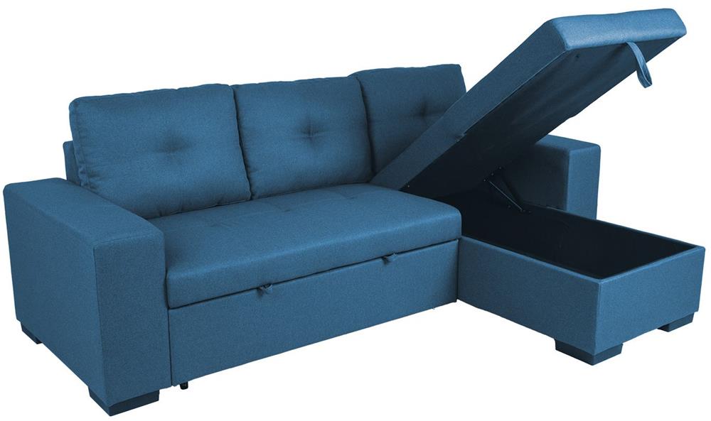 Corner Sofa Reading | size: Width: 240cm, Height: 94cm, Depth: 160cm | color: Blue | image: 2 | variant: 1000384