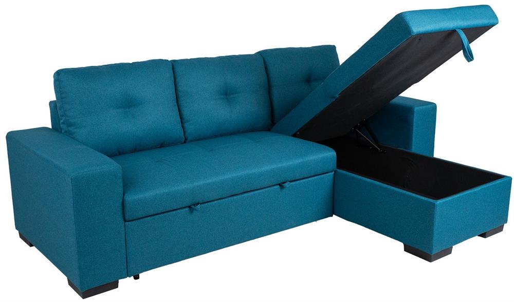 Corner Sofa Reading | size: Width: 240cm, Height: 94cm, Depth: 160cm | color: Blue | image: 3 | variant: 1000382