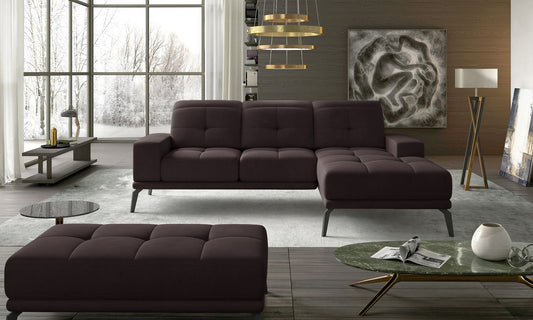 Corner Sofa Torrense 13 | size: Width: 265cm, Height: 98cm, Depth: 53cm | color: Mat/Velvet | image: 1 | variant: 1016539
