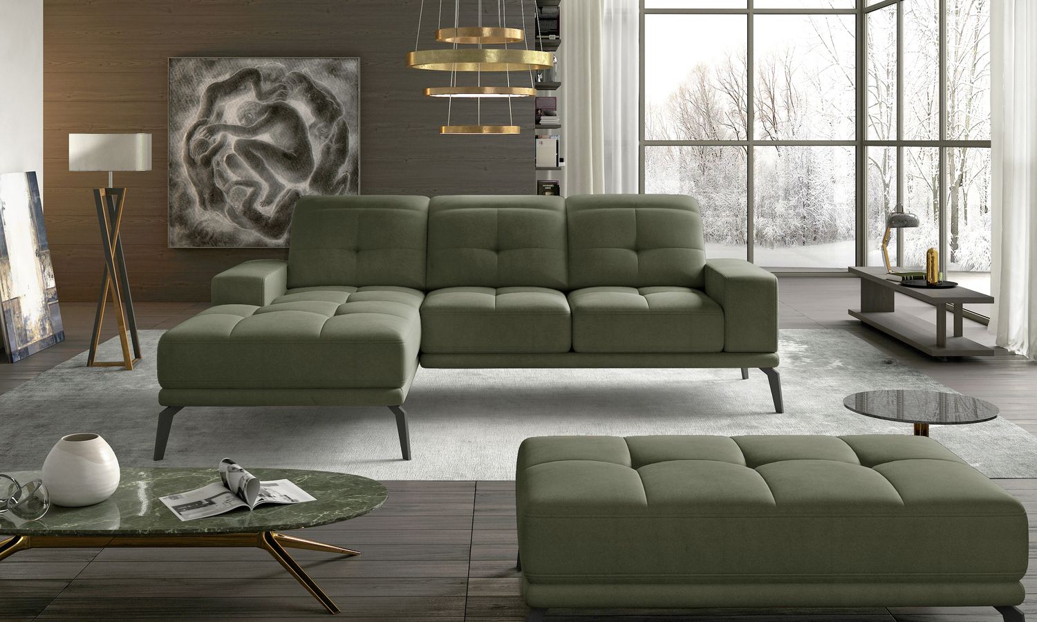 Corner Sofa Torrense 52 | size: Width: 265cm, Height: 98cm, Depth: 53cm | color: Monolith | image: 1 | variant: 1016578