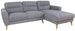 Corner Sofa West Delhi | size: Width: 232cm, Height: 83cm, Depth: 163cm | color: Gray | image: 1 | variant: 1000334