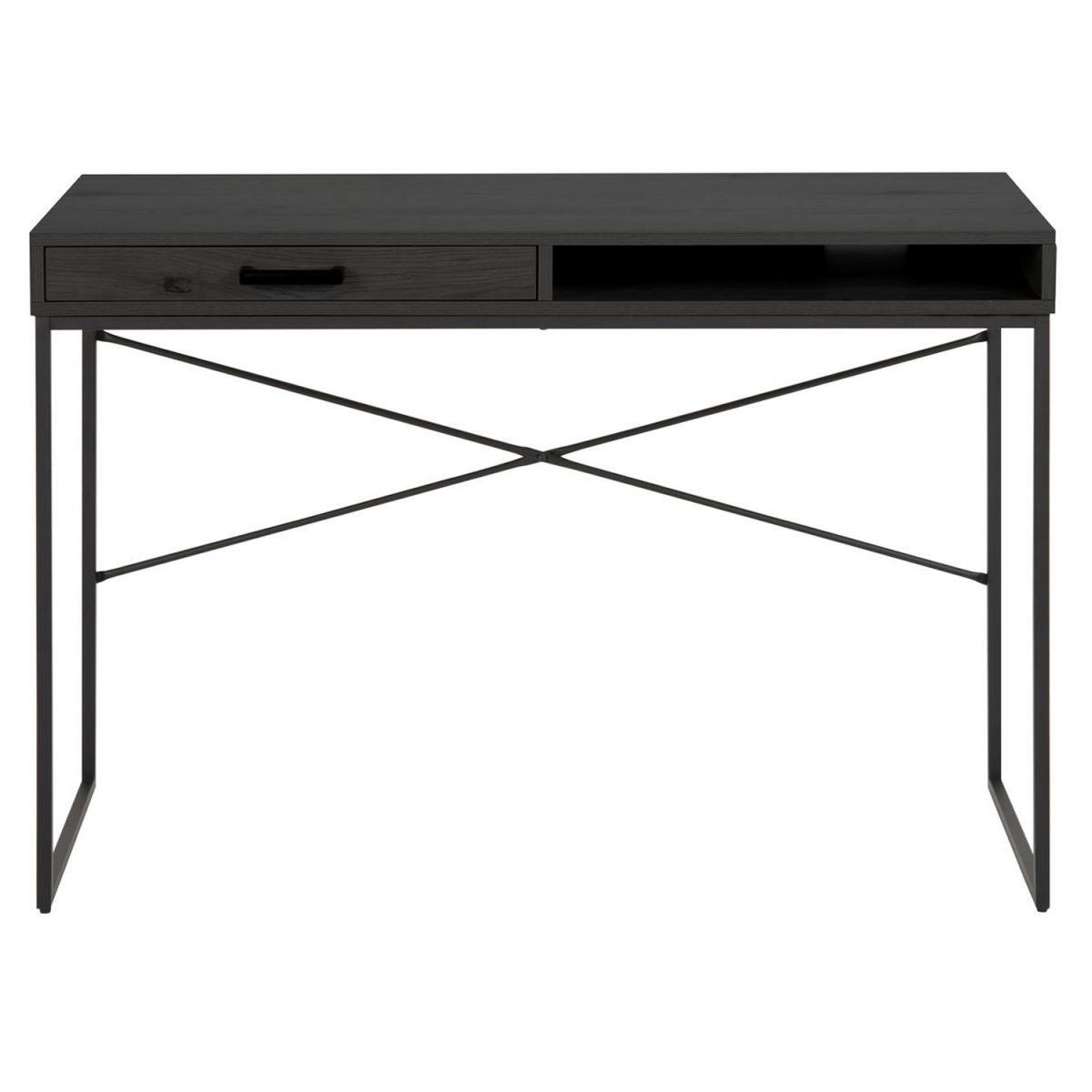 Desk Aberystwyth | size: Length: 110cm, Width: 45cm, Height: 75cm | color: Black | image: 0 | variant: 1005353