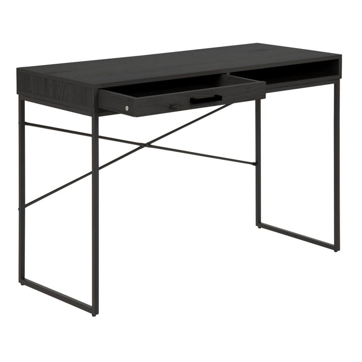 Desk Aberystwyth | size: Length: 110cm, Width: 45cm, Height: 75cm | color: Black | image: 1 | variant: 1005353