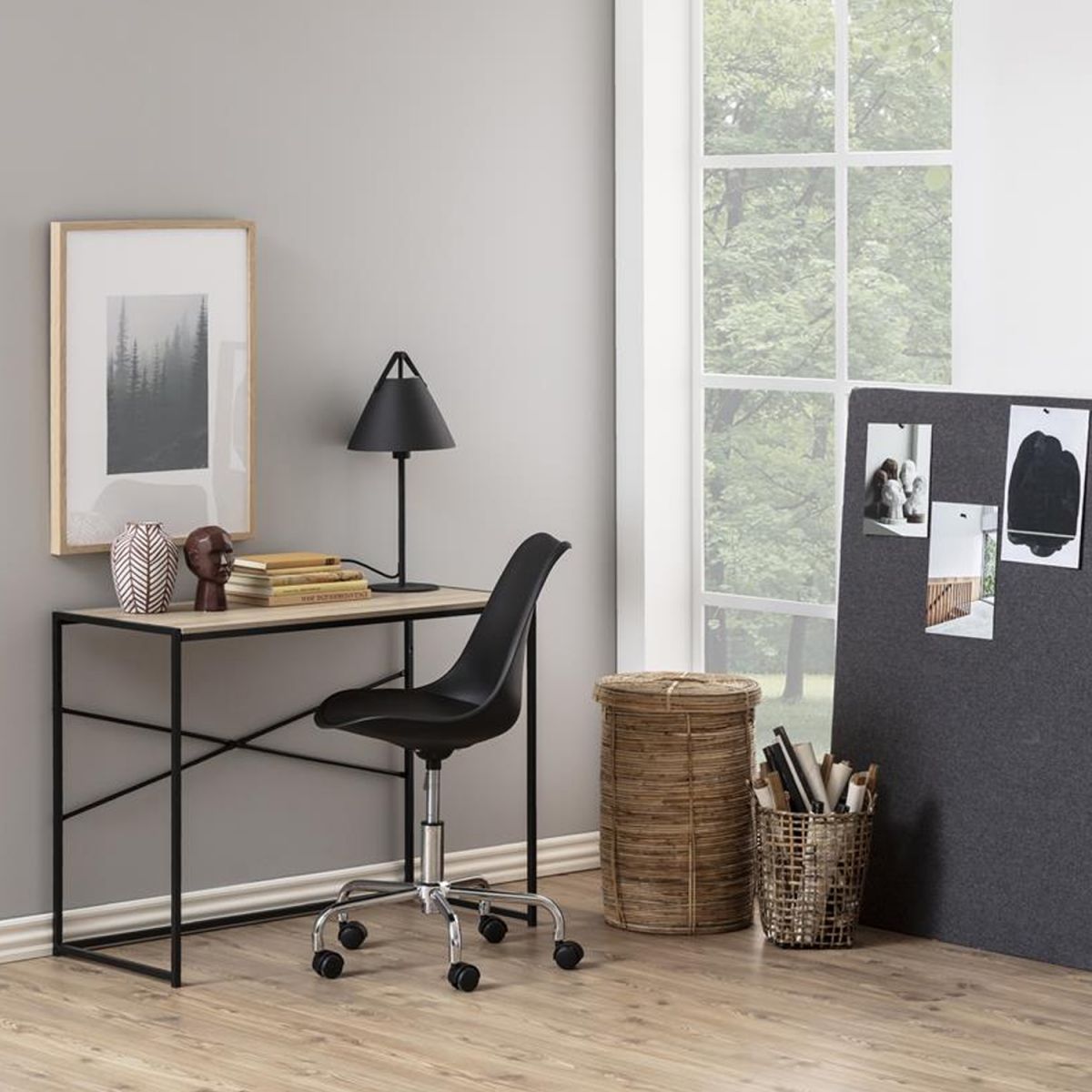 Desk Aberystwyth | size: Length: 45cm, Width: 100cm, Height: 75cm | color: Beige | image: 2 | variant: 1001592