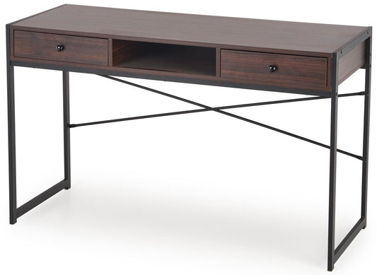 Desk B46 | size: Length: 48cm, Width: 123cm, Height: 75cm | color: Brown/Black | image: 1 | variant: 1016921