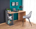 Desk Detroit | size: Length: 57cm, Width: 122cm, Height: 85cm | color: Oak/Grey | image: 0 | variant: 1003242