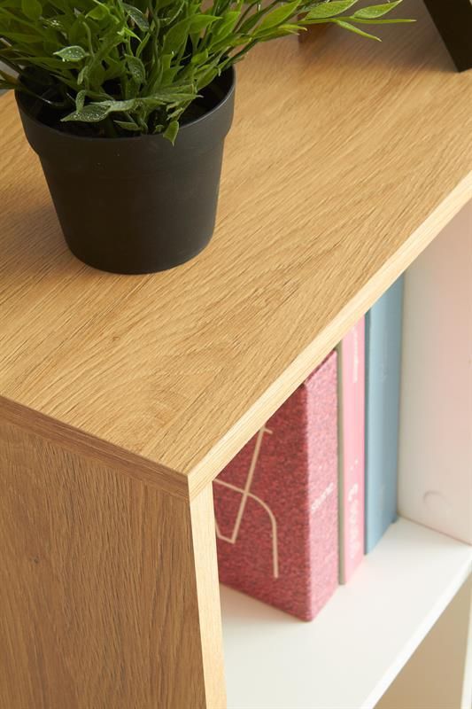 Desk Dubai | size: Length: 50cm, Width: 149cm, Height: 105cm | color: White/Oak | image: 6 | variant: 1003246