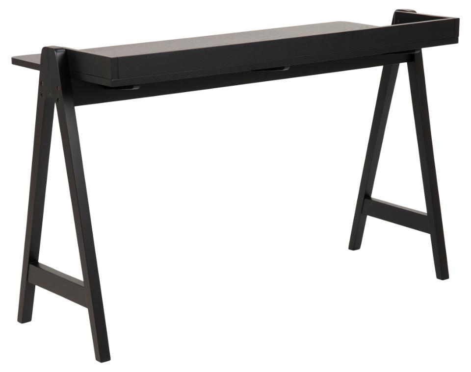 Desk East Cardiff | size: Length: 52cm, Width: 127cm, Height: 80cm | color: Black | image: 3 | variant: 1005700