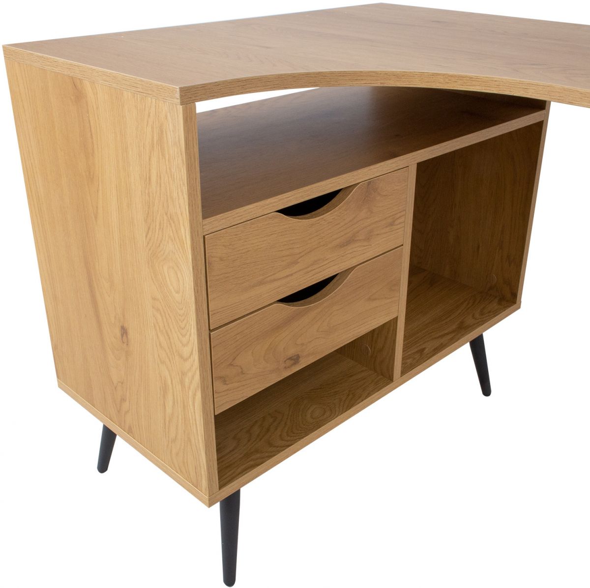 Desk East Esbjerg | size: Length: 80cm, Width: 145cm, Height: 75cm | color: Oak | image: 5 | variant: 1005838