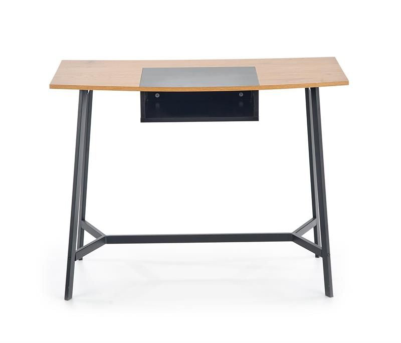 Desk East Salvador | size: Length: 60cm, Width: 100cm, Height: 76cm | color: Oak/Grey | image: 1 | variant: 1006907