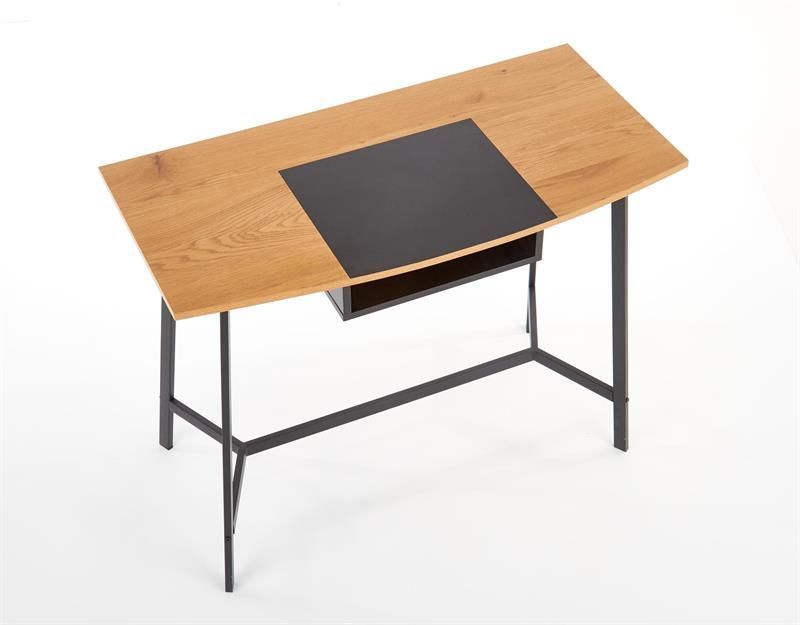 Desk East Salvador | size: Length: 60cm, Width: 100cm, Height: 76cm | color: Oak/Grey | image: 2 | variant: 1006907