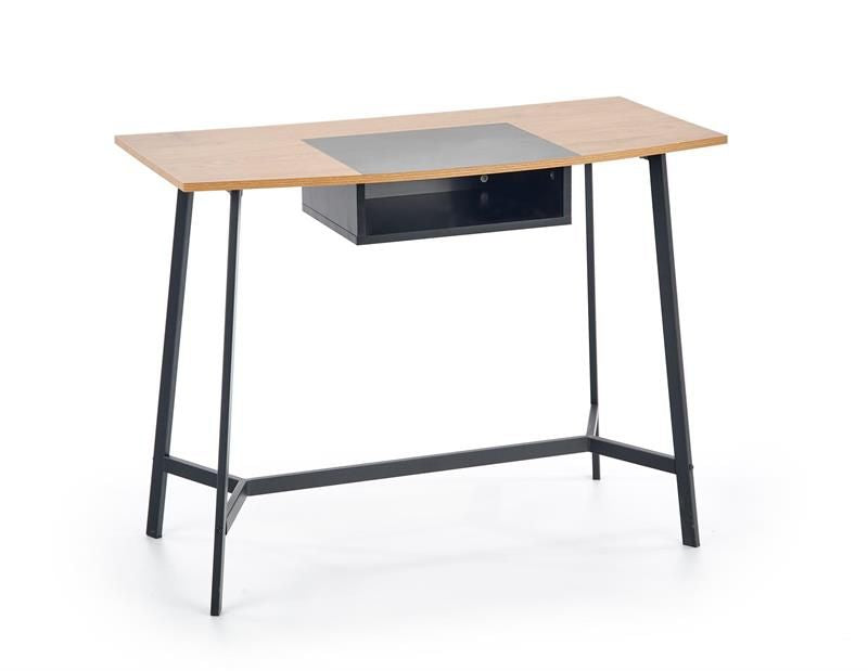 Desk East Salvador | size: Length: 60cm, Width: 100cm, Height: 76cm | color: Oak/Grey | image: 3 | variant: 1006907