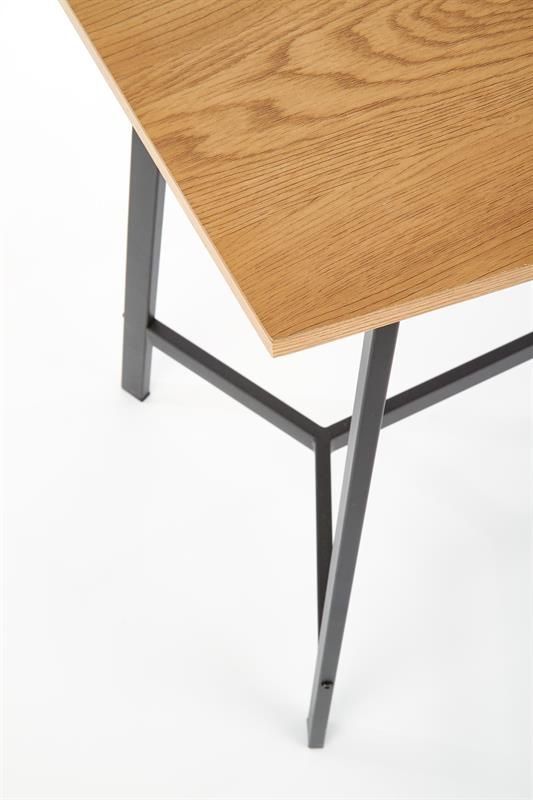 Desk East Salvador | size: Length: 60cm, Width: 100cm, Height: 76cm | color: Oak/Grey | image: 5 | variant: 1006907