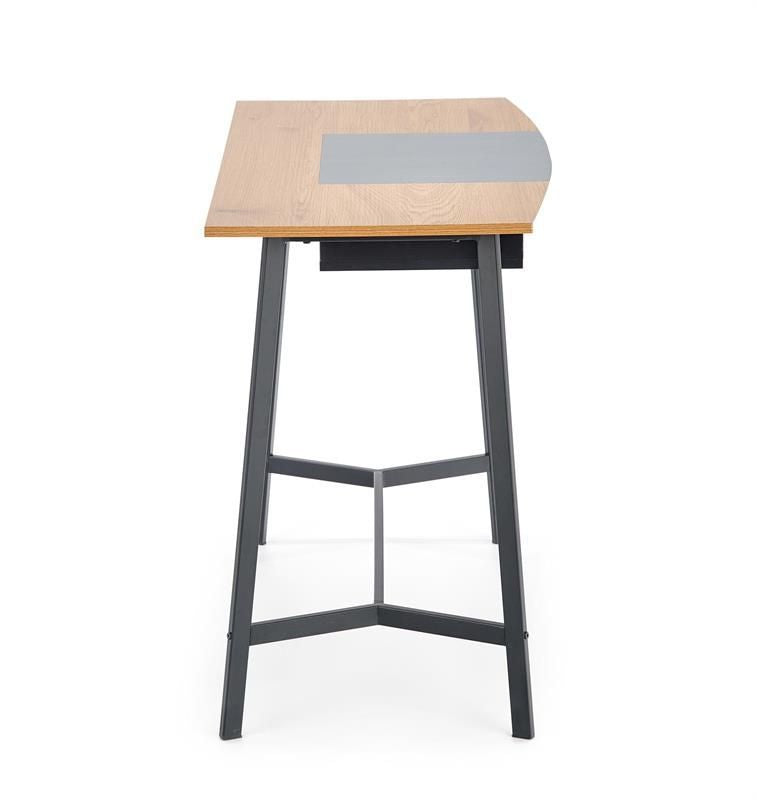 Desk East Salvador | size: Length: 60cm, Width: 100cm, Height: 76cm | color: Oak/Grey | image: 6 | variant: 1006907