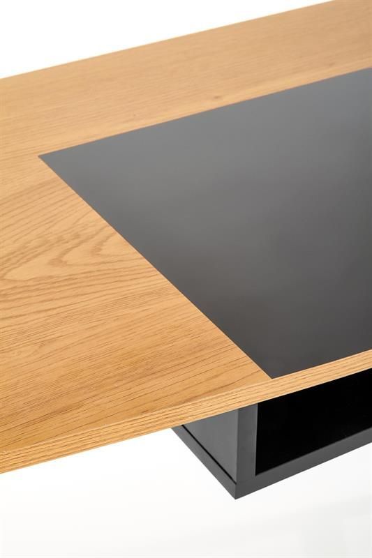 Desk East Salvador | size: Length: 60cm, Width: 100cm, Height: 76cm | color: Oak/Grey | image: 7 | variant: 1006907