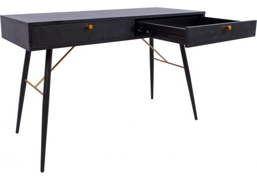 Desk Luxenbourg | size: Length: 48cm, Width: 120cm, Height: 75cm | color: Black | image: 3 | variant: 1012188