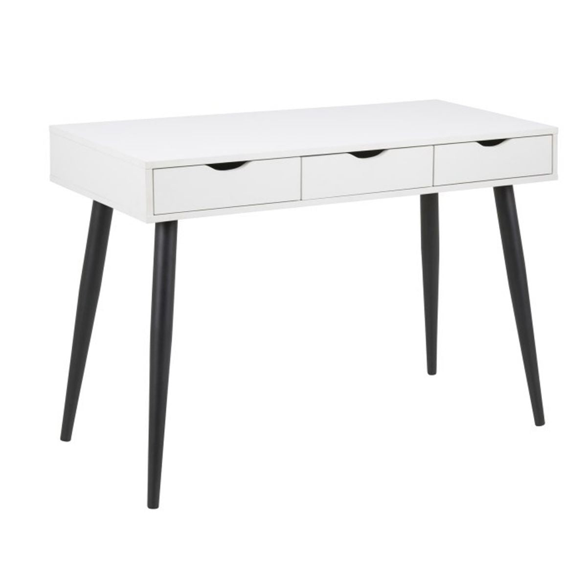 Desk Neptun 3 | size: Length: 110cm, Width: 50cm, Height: 77cm | color: White/Black | image: 1 | variant: 1011785