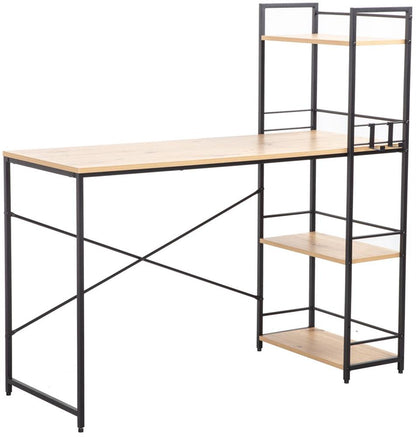 Desk Study 1 | size: Length: 51cm, Width: 120cm, Height: 120cm | color: Black/Oak | image: 1 | variant: 1016835