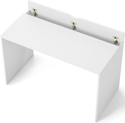 Desk Vercelli 1 | size: Length: 60cm, Width: 140cm, Height: 75cm | color: White | image: 2 | variant: 1010573