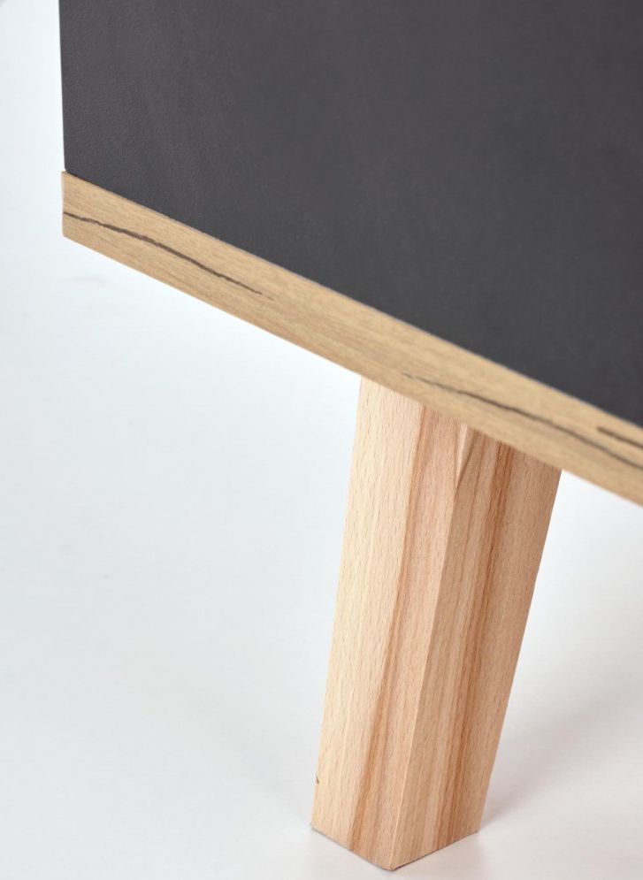 Desk West Ascot | size: Length: 60cm, Width: 165cm, Height: 78cm | color: Oak/Grey | image: 1 | variant: 1007204