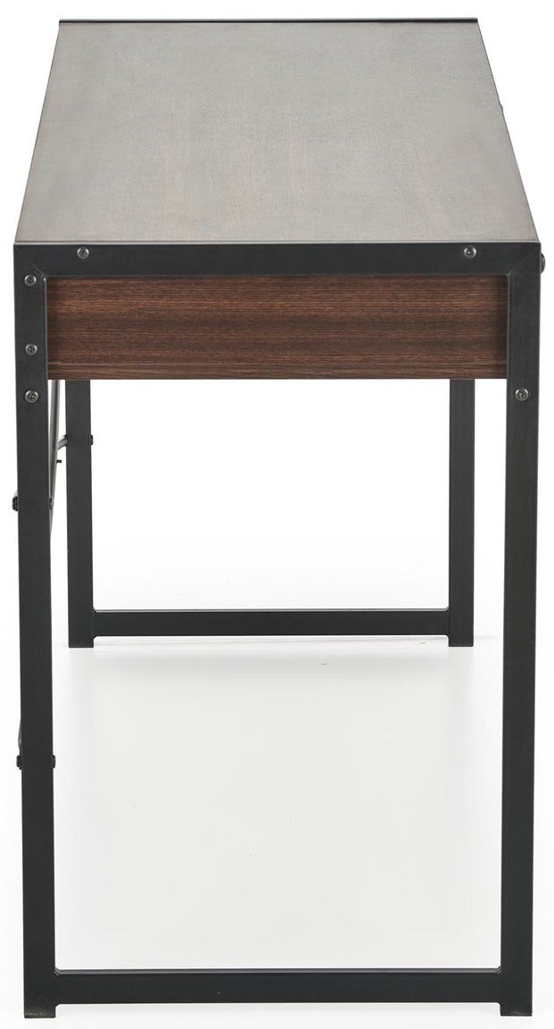 Desk West Turku | size: Length: 48cm, Width: 123cm, Height: 75cm | color: Brown/Black | image: 2 | variant: 1007526