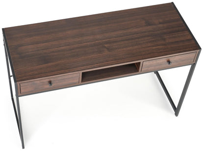 Desk West Turku | size: Length: 48cm, Width: 123cm, Height: 75cm | color: Brown/Black | image: 4 | variant: 1007526