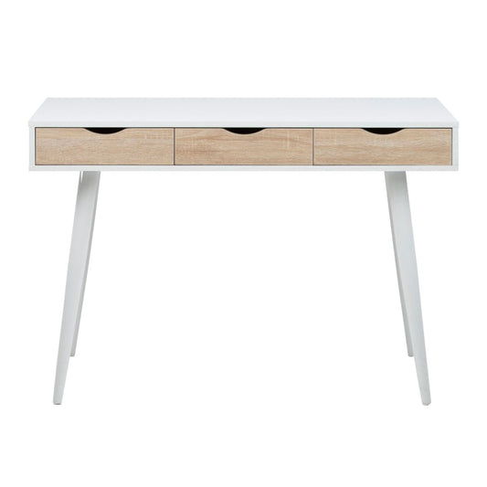 Desk Wolverhampton | size: Length: 110cm, Width: 50cm, Height: 77cm | color: White/Oak | image: 1 | variant: 1005111