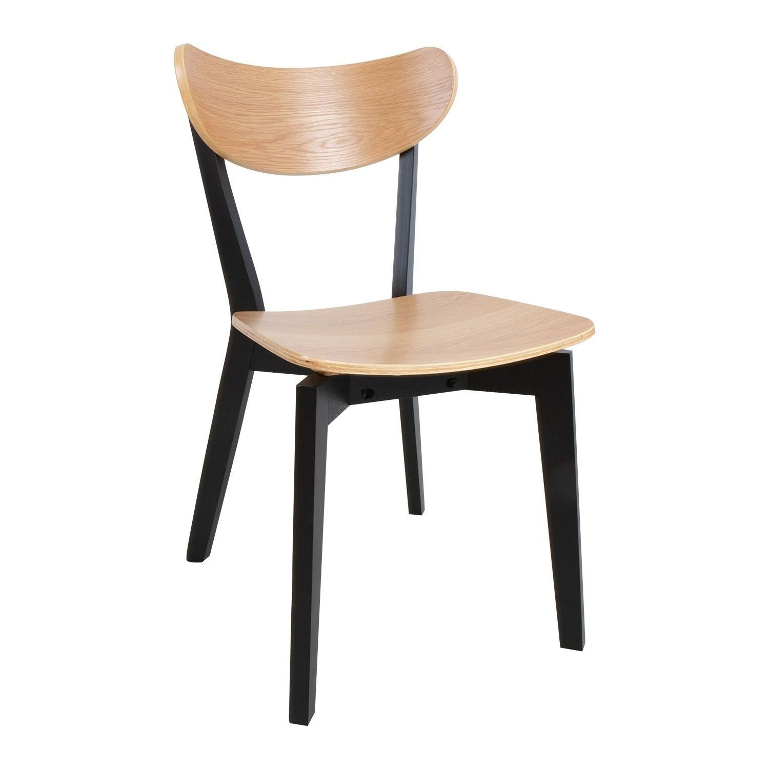 Dining Room Furniture Set Broadstairs | size: Length: 105cm, Width: 105cm, Height: 76cm | color: Black/Oak | image: 2 | variant: 1006522