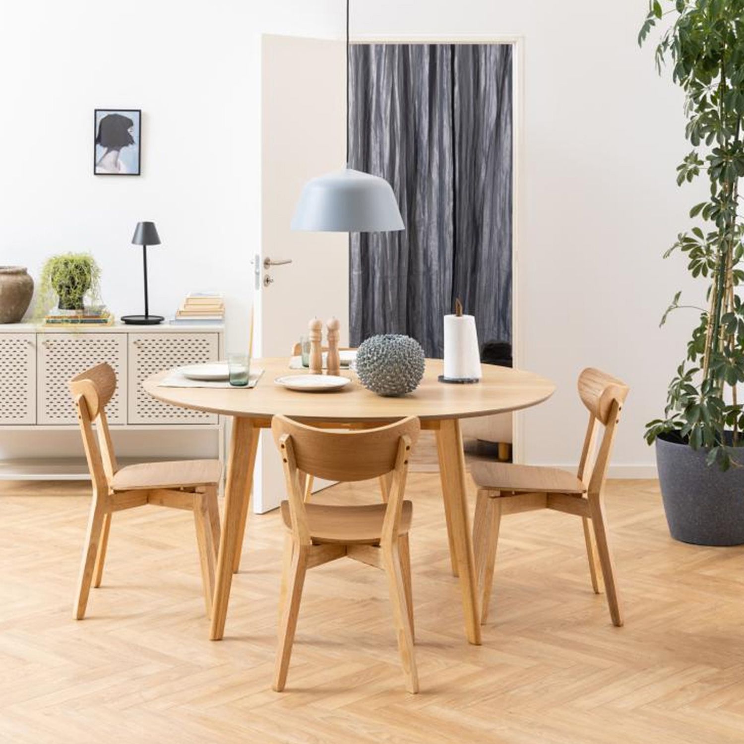 Dining Room Furniture Set Broadstairs | size: Length: 105cm, Width: 105cm, Height: 76cm | color: Oak | image: 2 | variant: 1006523