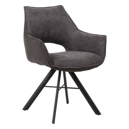 Dining Room Furniture Set Bromley | size: Length: 90cm, Width: 200cm, Height: 76cm | color: Black/Grey | image: 1 | variant: 1005470