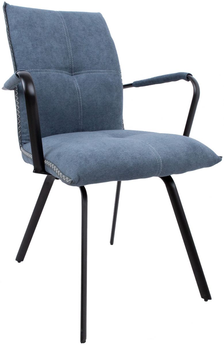 Dining Room Furniture Set Bromley | size: Length: 90cm, Width: 220cm, Height: 76cm | color: Black/Grey/Blue | image: 2 | variant: 1001675