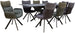 Dining Room Furniture Set Bromley | size: Length: 90cm, Width: 220cm, Height: 76cm | color: Black/Grey/Green | image: 1 | variant: 1001677