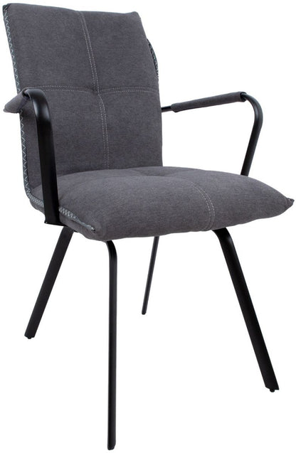 Dining Room Furniture Set Bromley | size: Length: 90cm, Width: 220cm, Height: 76cm | color: Black/Grey | image: 2 | variant: 1001674