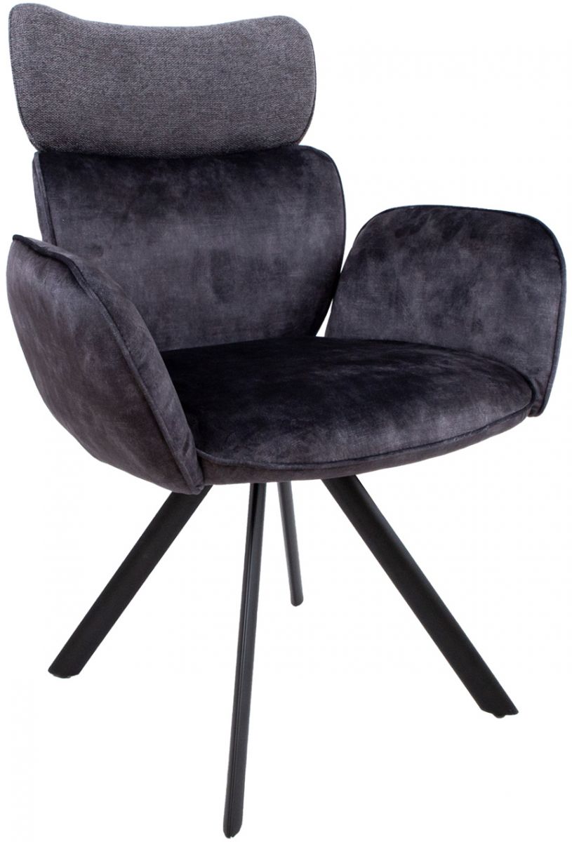 Dining Room Furniture Set Bromley | size: Length: 90cm, Width: 220cm, Height: 76cm | color: Black/Grey | image: 2 | variant: 1001678