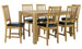 Dining Room Furniture Set Drammen | size: Length: 90cm, Width: 140cm, Height: 76cm | color: Black/Oak | image: 0 | variant: 1001656