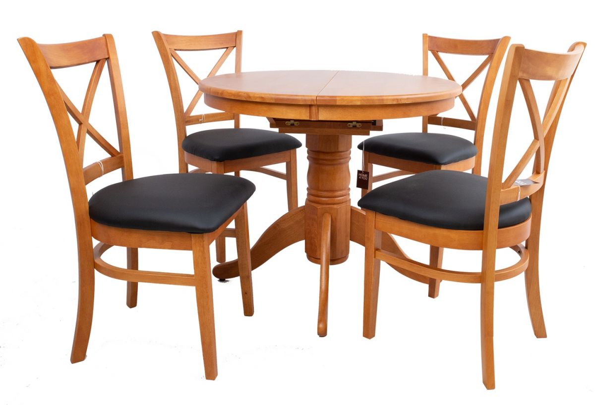 Dining Room Furniture Set East Biggleswade | size: Length: 30cm, Width: 90cm, Height: 74cm | color: Brown | image: 0 | variant: 1005482