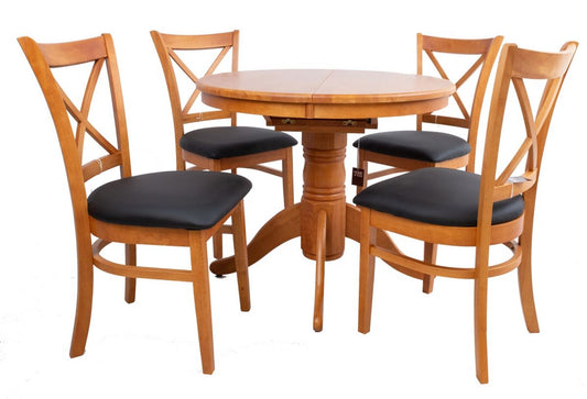 Dining Room Furniture Set East Biggleswade | size: Length: 30cm, Width: 90cm, Height: 74cm | color: Brown | image: 0 | variant: 1005482