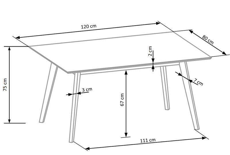Dining Room Furniture Set East Eindhoven | size: Length: 80cm, Width: 120cm, Height: 75cm | color: Oak | image: 2 | variant: 1006898