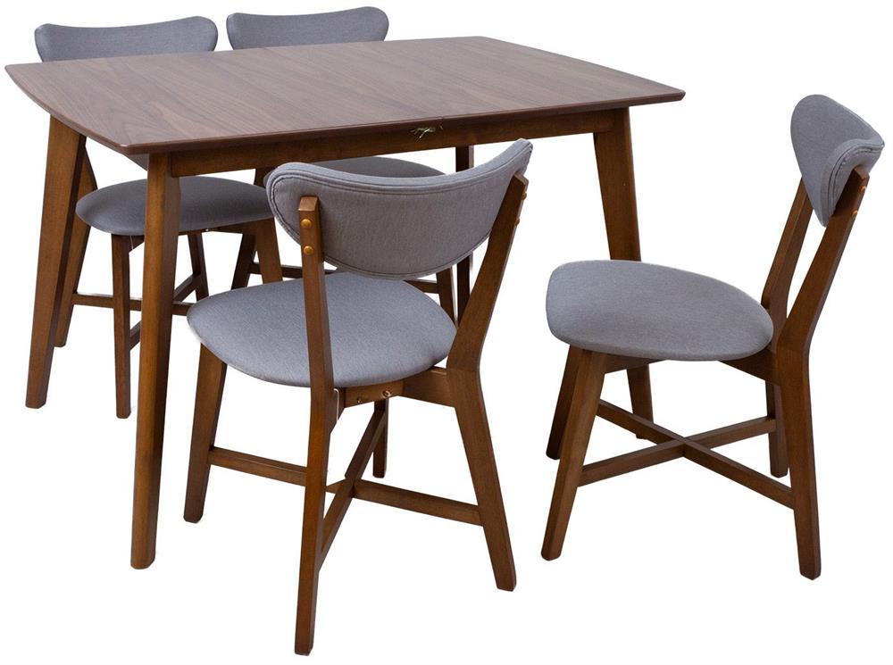 Dining Room Furniture Set East Marrakesh | size: Length: 80cm, Width: 160cm, Height: 76cm | color: Brown/Grey | image: 1 | variant: 1006297