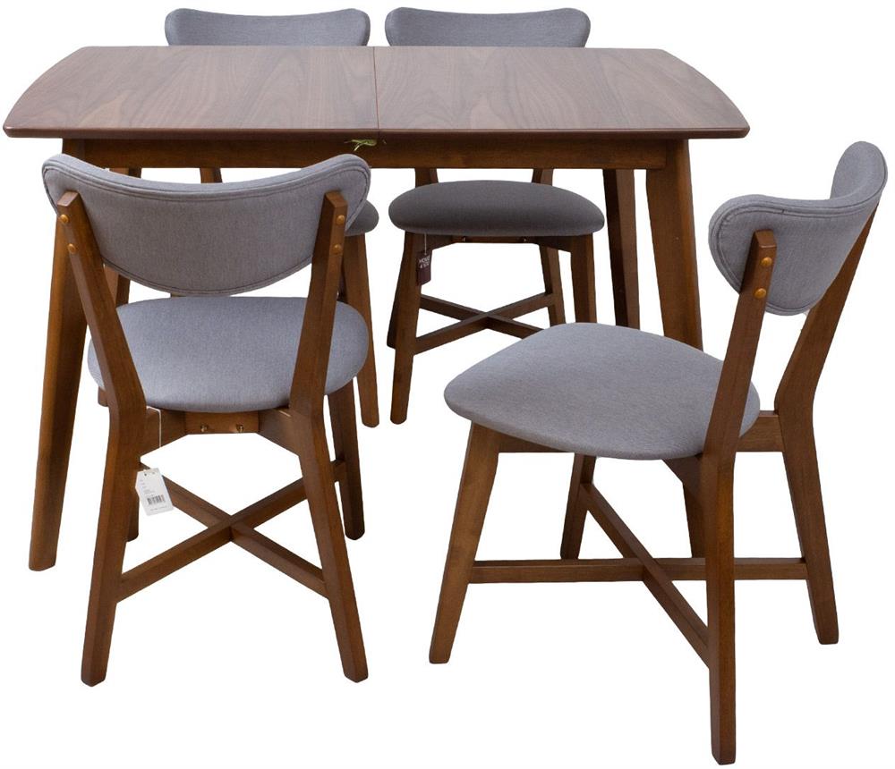 Dining Room Furniture Set East Marrakesh | size: Length: 80cm, Width: 160cm, Height: 76cm | color: Brown/Grey | image: 2 | variant: 1006297
