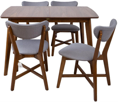 Dining Room Furniture Set East Marrakesh | size: Length: 80cm, Width: 160cm, Height: 76cm | color: Brown/Grey | image: 2 | variant: 1006297