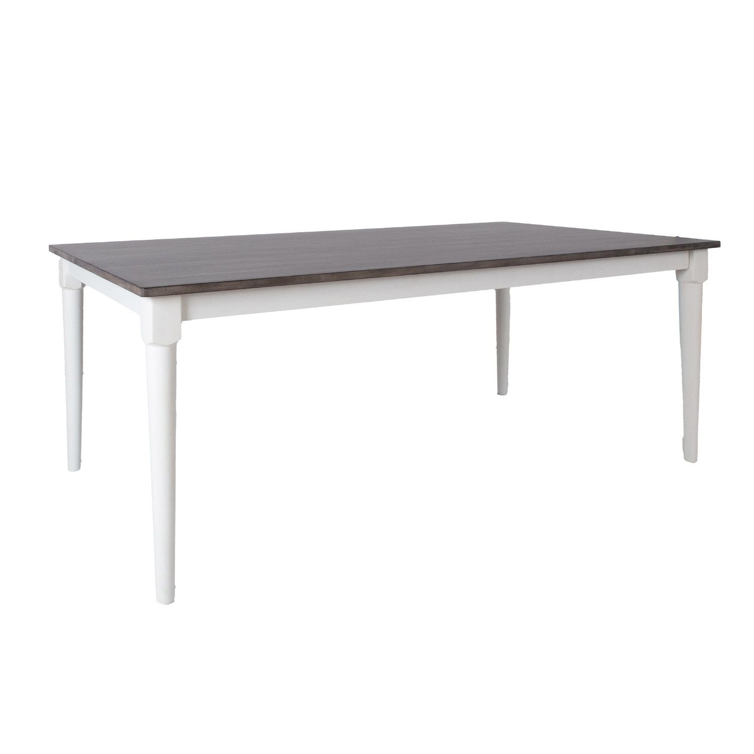 Dining Room Furniture Set East Mazeikiai | size: Length: 91cm, Width: 183cm, Height: 75cm | color: White/Grey | image: 3 | variant: 1006528